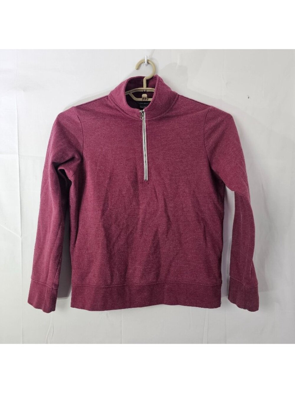 Eddie Bauer Sweatshirt Womens XS Red 1/4 Zip Up Pullover Sweater Casual Preppy